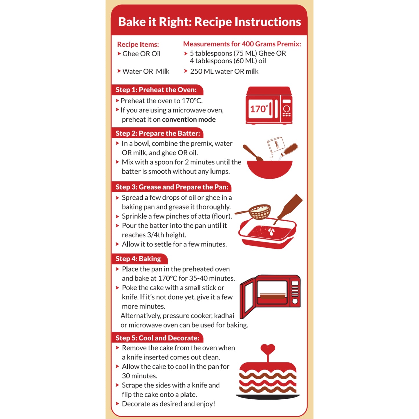 Wholewheat jaggery vanilla cakemix