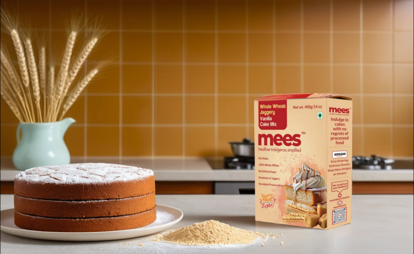 Wholewheat vanilla cakemix