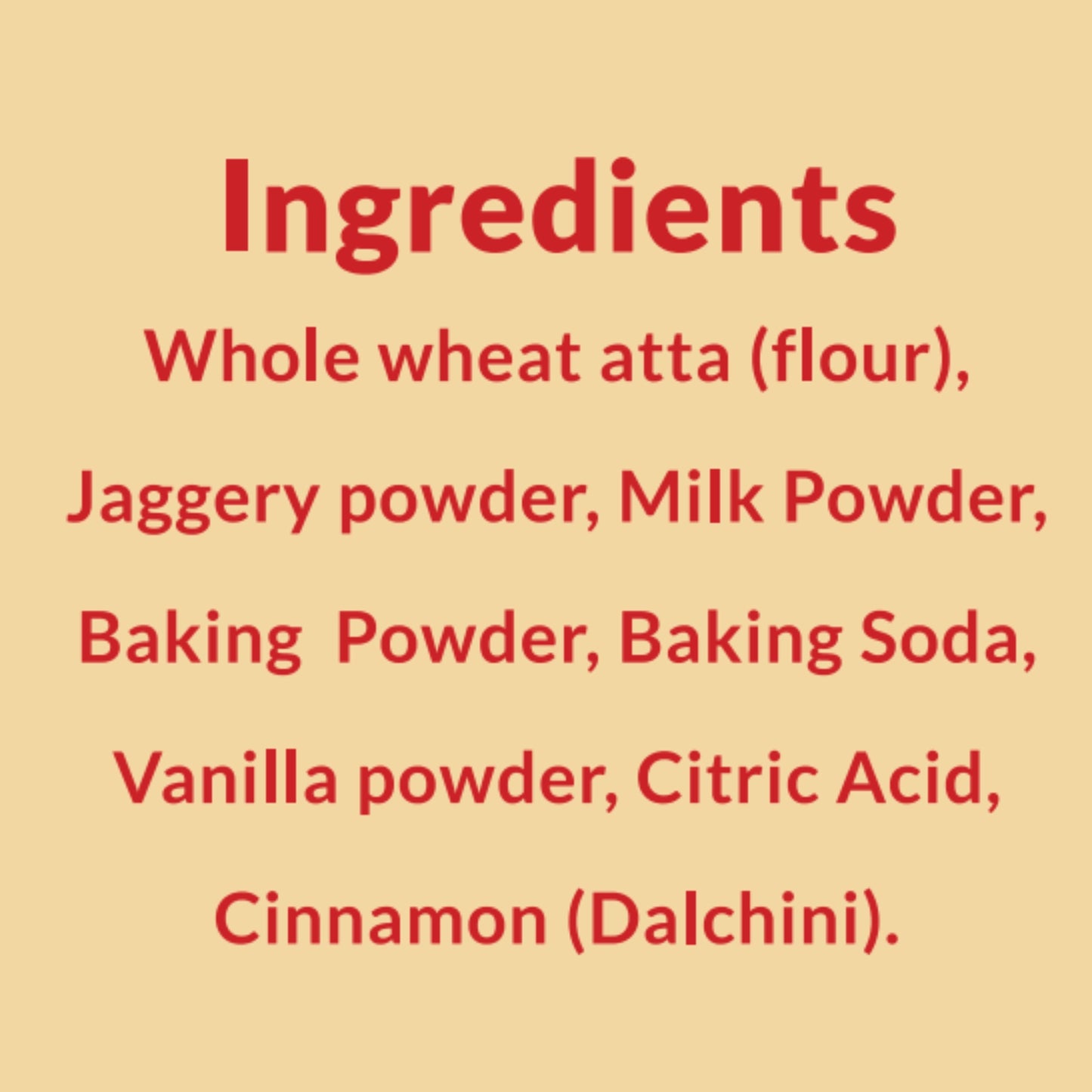 Wholewheat jaggery vanilla cakemix